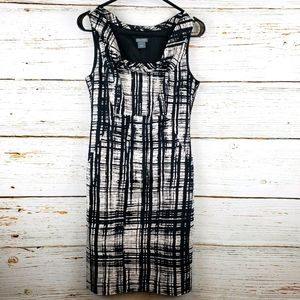 Ann Taylor Black & Grey Print Dress
